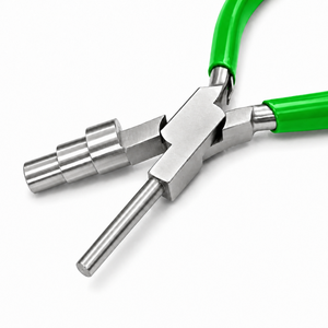 Pince à boucler à poignée verte en acier inoxydable, outil de bijouterie pour la formation de boucles de fil pour bagues, pendentifs, artisanat et fabrication de bijoux DIY - Product Image 3
