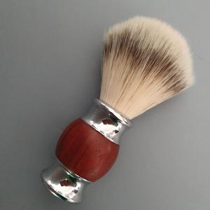 Safety <b>Razor</b> Kit Pure Badger Shaving Brush Wood Customized Men's Red Wood Handle Safety <b>Razor</b> and Shaving <b>Set</b> with Stand - Product Image 6