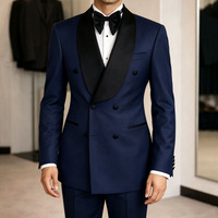 Costume de smoking 3 pièces multicolore respirant pour hommes grandes tailles – Veste, gilet et pantalon en tissu peigné à braguette zippée et simple boutonnage
