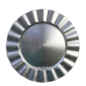 Multipurpose Aluminum <b>Tray</b> With Antique Polish For Serving Breakfast <b>Dinner</b> Drinks And Decorative Home Display - Product Image 5