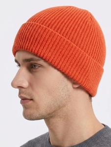 Unisex Knit Beanie <b>Hat</b> Thick Winter Warm <b>Cap</b> Custom Embroidery Private Label OEM Wholesale Headwear Factory - Product Image 1