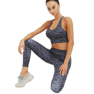 Women Yoga Sports Suit Sleeveless Vest & Leggings Workout Fitness Activewear Sportswear Yoga Sets Plus Size Solid Washed - Product Image 5