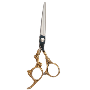 Tijeras de Barbero de la Mejor Calidad, Cuchillas Ultra Afiladas con Acabado Espejo, Tijeras para Cortar Cabello con Mango Dorado, Tijeras de Peluquería - Product Image 5