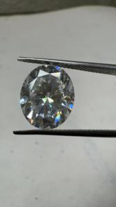 Pierre précieuse Moissanite naturelle de 5,21 carats, taillée au laser, de forme ovale, blanche, brillante, pour bague de fiançailles, pendentif, sur mesure, haute qualité - Product Image 2
