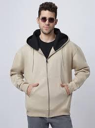 Heavyweight Cotton Fleece Full-Zip Hoodie | Premium 400 GSM Drop Shoulder Sweatshirt | Streetwear Style - Product Image 2