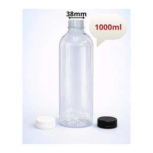 Botella de Plástico PET de 1000 ml con Cuello Ancho de 38 mm, para Envasado de Jugos, Smoothies, Té de Frutas y Bebidas, con Tapa de Rosca, Fabricada en Vietnam - Product Image 1