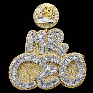 Colgante Atractivo de Alta Calidad con Diamantes Moissanite Redondos y Baguette, Diseño Personalizado, Estilo Hip Hop para Hombre - Product Image 3