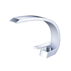 Rubinetto Moderno Monocomando Cromato per Bagno, Miscelatore Monoforo per Lavabo - Product Image 5