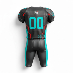 ชุดยูนิฟอร์มอเมริกันฟุตบอลแบบซับลิเมชั่นสั่งทำพิเศษ คอวี ผ้าตาข่ายระบายอากาศ ชุดเสื้อเจอร์ซีย์ฟุตบอลสำหรับนักกีฬามืออาชีพ - Product Image 3