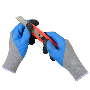 High Quality Safety Rubber Hand Protective Wholesale Latex Coated <b>Gloves</b> for Work Construction - Product Image 6