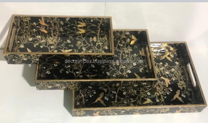 Venta al por mayor pequeña bandeja De desayuno de bambú conjunto único plato De servir comida Bandejas De Bambú postre bandeja De servir de Bambú - Product Image 2