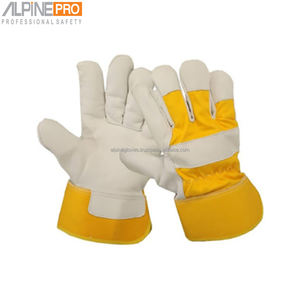 Gants de travail et de conduite en cuir de chèvre grainé au design moderne, anti-choc, antidérapants, anti-coupure, fabrication OEM - Product Image 6