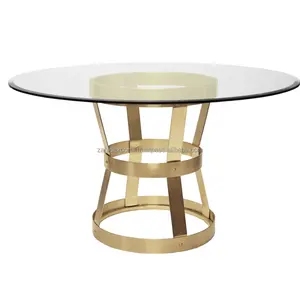 Table basse de luxe design ovale avec plateau en métal, cadre en métal moderne pour salon, vente en gros - Product Image 1