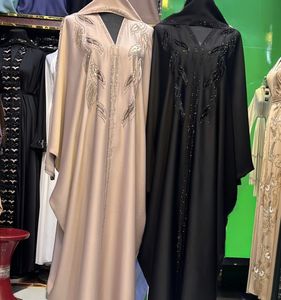 Best Selling Kaftan Abaya Handmade Turkish Floor Length Long Sleeve V Neck Polyester Regular Fit Casual Evening Party Flared - Product Image 4