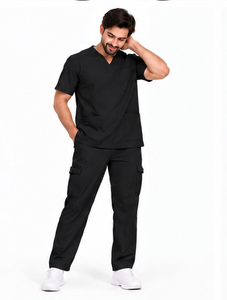 Tenue chirurgicale 3 pièces respirante pour infirmières, médecins, personnel pharmaceutique et hospitalier – Tissu extensible doux - Product Image 5