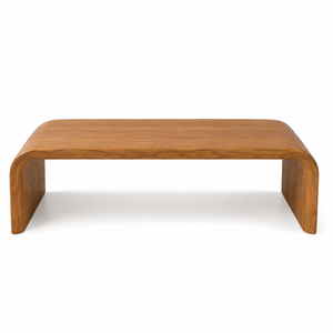 Mesa Auxiliar Moderna de Madera de Teca Sólida, Duradera y Ecológica, con Diseño de Cascada, para Comedor - Product Image 2