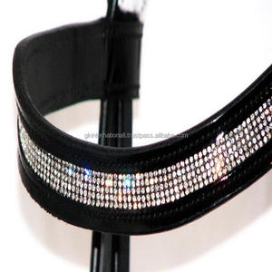 Banda de cuero hecho a mano para cejas de caballo, 5 filas, colorida, brillante, diamante, ostentoso, personalizado, novedad - Product Image 3