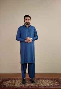 OEM ODM Vente en gros Usine Hommes Décontracté Grande Taille Pakistanais Musulman Shalwar Kameez Uni Vierge Ethnique Ensemble 2 Pièces Mariage - Product Image 2