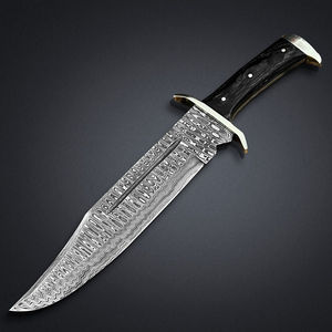 Cuchillo Bowie Táctico de Acero de Damasco Hecho a Mano, Personalizado, para Caza, Camping y Uso al Aire Libre, Alta Durabilidad, Garantía de 1 Año, MORTAL SAGA - Product Image 4