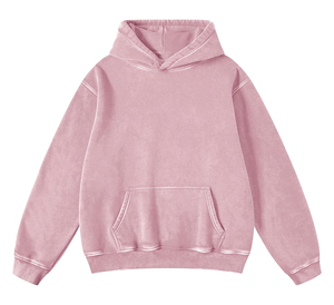 เสื้อฮู้ดดี้สตรีทแวร์ OEM แบบฟอกสีหนัก สไตล์วินเทจ ทรงโอเวอร์ไซส์สำหรับผู้ชาย พร้อมโลโก้พิมพ์ลายตามสั่ง ผ้าเฟรนช์เทอร์รี่เนื้อหนา - Product Image 6