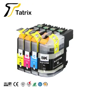 Tatrix LC127 LC125彩色兼容打印机喷墨墨盒，适用于兄弟MFC-J4410DW MFC-J4610DW DCP-J4110DW MFC-J6720DW
