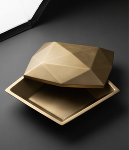 Elegante Contenedor Geométrico de Metal Dorado para Frutos Secos, Caja de Almacenamiento de Dátiles de Lujo, Lata Decorativa para Regalo, para el Hogar, la Cocina y Festividades - Product Image 5