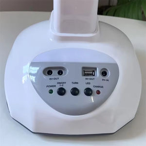 Ventilateur de bureau portable rechargeable de 12 pouces avec panneau solaire, 3 pales, jusqu'à 8 heures d'autonomie - Product Image 4