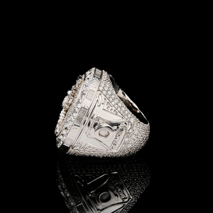 Luxury Moissanite Round <b>Bee</b> Signet Ring 925 Sterling Silver Iced Hip Hop Statement Jewelry <b>Gift</b> Unisex Fashion Design - Product Image 5