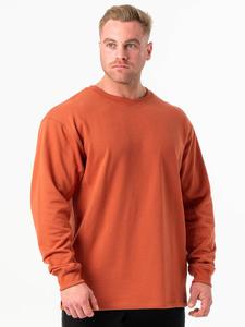 Sudadera con capucha naranja de algodón negro, diseño de gran gramaje, estilo retro, holgada, con estampado de graffiti, ropa de calle para hombre, diseño COUGH SYRUP - Product Image 5