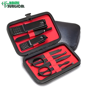 Fournisseur en gros d'instruments chirurgicaux, ensemble de manucure et pédicure 7 pièces avec coupe-ongles - Product Image 2