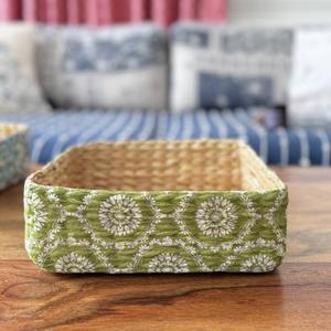 Panier en jacinthe d'eau peint à l'extérieur, fait main, panier de rangement, vente en gros, écologique, fabriqué au Vietnam - Product Image 3