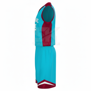 Ensemble de maillots de basket-ball personnalisés, nom de l'équipe 95, sublimé, col en V, sans manches, séchage rapide, unisexe, vêtements de sport pour adultes, toutes saisons - Product Image 2