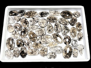 Haute qualité naturel noir rutile pierres précieuses en vrac forme mixte cristal Lot taille libre pour la fabrication de bijoux accessoires cristal noir - Product Image 3