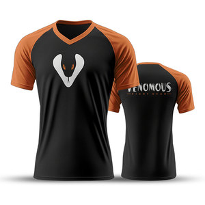 Camisetas Venomous Fight Gear Unisex de Corte Regular con Cuello en V, 100% Algodón, Tela de Lona, Impresión Personalizada, Secado Rápido, Ecológicas - Product Image 1