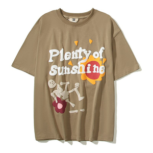 Camiseta de Alta Calidad 100% Algodón Ecológico de 220g para Hombre, Talla Grande, con Logotipo Personalizado y Estampado Puff, Transpirable, Antiarrugas y de Secado Rápido - Product Image 3