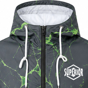 Veste coupe-vent de haute qualité pour homme, résistante à l'eau, légère, à capuche, vêtements de sport, design personnalisé, vente en gros, usine - Product Image 3