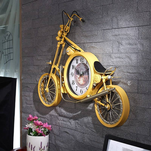 <b>Vintage</b> Metal Motorcycle <b>Wall</b> <b>Clock</b> Handmade Decor Red Classic Bike Design Home Office Gift Collectible Souvenir Gift - Product Image 2