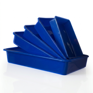 Food Grade Injection-Molded Plastic <b>Storage</b> Trays Rectangle Stackable Small Medium Large Kitchen <b>Organiser</b> Eco-Friendly - Product Image 3