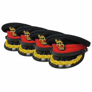 Gorra de Uniforme Clásica de Tela de Lana, Estilo Oficial, Parte Superior Plana, para Hombre, con Bordado en Punta y Insignias Bordadas Personalizadas - Product Image 5