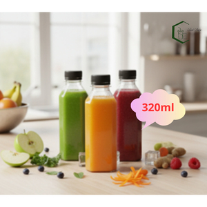 ขวดพลาสติก PET ขนาด 320 มล. พร้อมฝาเกลียว รูปทรงปากกา สำหรับชานม ชานมไข่มุก น้ำผลไม้ เครื่องดื่ม บริการ OEM จากโรงงานเวียดนาม - Product Image 1