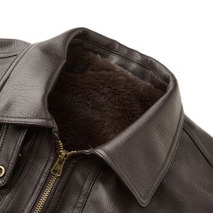 Hot Selling Warm Windproof American High Street Design Loose Fit Casual Leather <b>Jacket</b> for Men - Product Image 4