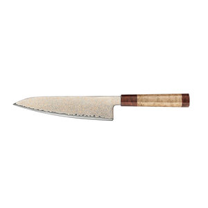 Couteau de cuisine d'extérieur haut de gamme en cuivre à motif Damas avec manche en bois stabilisé pour les voyages - Product Image 4