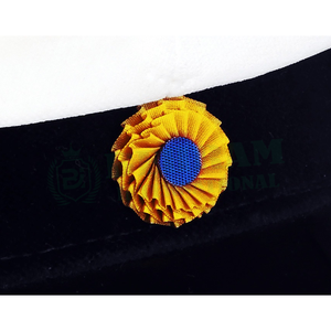Professional OEM ODM Swedish Eco-Friendly Lace Student Graduation Cap Cockade with Safety <b>Pin</b> Custom Size Color <b>Pin</b> on - Product Image 4