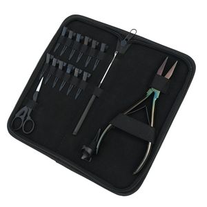 Salon Hair Extension Accessories Set Microbeads Crimper Plier Hair Hook <b>Thread</b> <b>Tool</b> Cutting Scissor Styling Clips Kit - Product Image 6