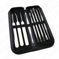 Ensemble professionnel multifonctionnel de 35 outils d'extraction d'acné et de comédons, outils d'extraction avancés pour le soin de la peau du visage