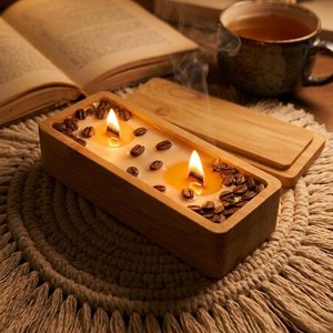 Cuenco de Madera Ecológico con Tapa, Hecho a Mano, para Velas, Centro de Mesa Decorativo, Artículo de Regalo - Product Image 6