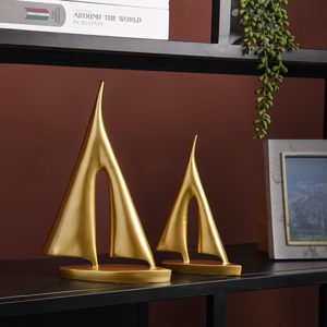 Modern Sailboat Sculpture <b>Decorative</b> Home Accent for Living Room Office <b>Table</b> Shelf Display and Coastal Theme <b>Decoration</b> - Product Image 4