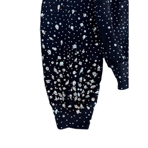 Sweat à capuche zippé noir 2026 avec strass, sweat à capuche streetwear scintillant en cristal, sweat à capuche décontracté 100 % coton à épaules tombantes unisexe - Product Image 3