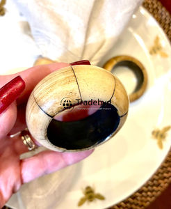 Anneau de serviette écologique en os de créateur, accessoire de décoration de table haut de gamme fait main pour cadeaux Tradebyd - Product Image 4