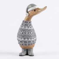 Figurine de canard en bois de bambou Art Déco unique, faite à la main, écologique, décoration d'anniversaire, intérieur contemporain pour la maison et l'hôtel